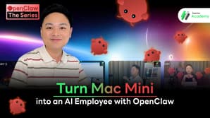 P'Boom from Superdev Academy setting up Mac Mini M4 as an AI employee server using the OpenClaw project