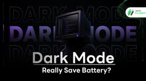 nfographic comparing OLED and LCD screens using Dark Mode for battery saving