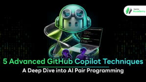 A developer coding and utilizing pair programming with AI using GitHub Copilot.