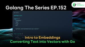 Go code implementation using go-openai library to convert text into Vector Embeddings array via OpenAI API