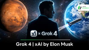 xAI and Grok AI logo on a futuristic background with Elon Musk, featuring the new pro coding agent.